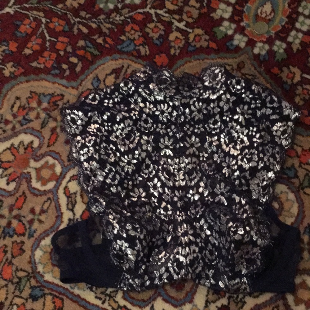 High neck sparkly bra